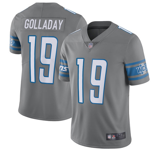 Detroit Lions Limited Steel Men Kenny Golladay Jersey NFL Football #19 Rush Vapor Untouchable